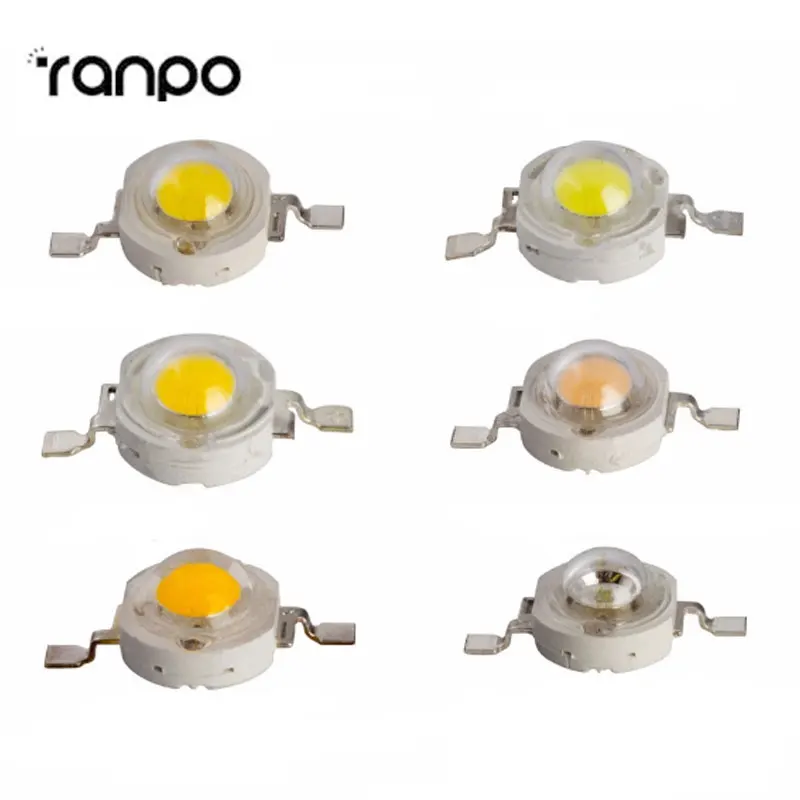 50PCS/Lot 1W led chips bulb diode lamp High Power Led Spotlight Blue Red Yellow Warm Cool White Colorful Downlight Diode | Лампы и