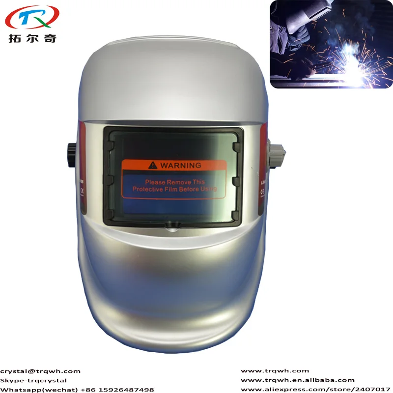 Grinding Function Silver Spray Painting Mask Solar Auto Darkening