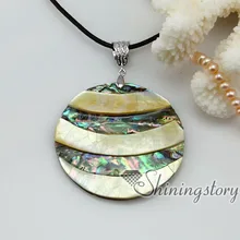 Круглый лоскутный морской Абалон желтый seashell мать жемчужный морской раковины кулон ожерелья 2013 женские модные ювелирные изделия