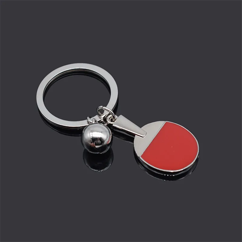 

1pc Hot Sales Table Tennis Keychains Metal Key Chain Metal Key Chain For Women Men Gift Key Rings