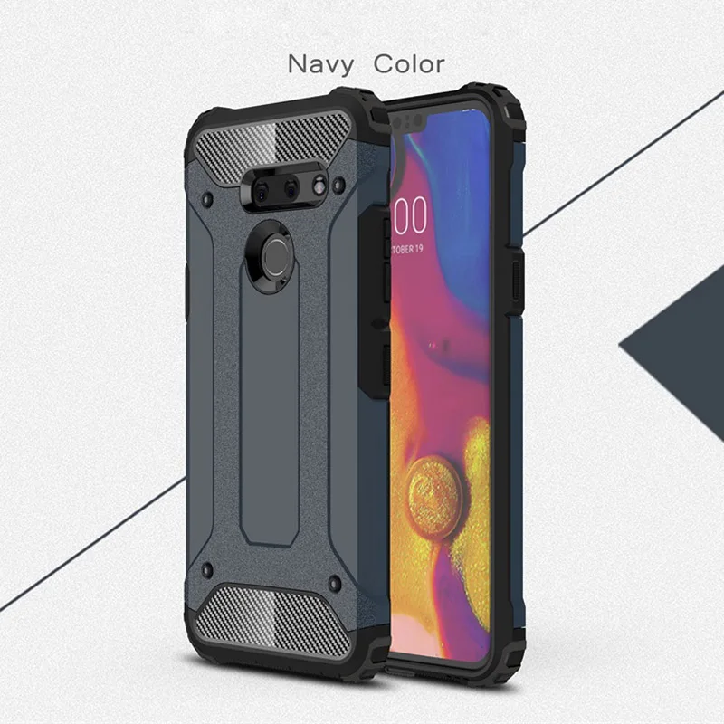 Phone Case For LG G8 Hard PC With Soft TPU Case For LG G8 ThinQ Heavy Duty Armor Silicon Cover Shell Coque Capa Fundas (11)