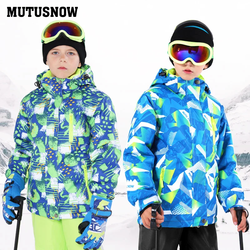 الاطفال بدلة تزلج الأطفال الماركات يندبروف ماء دافئ الفتيات و الصبي الثلوج مجموعة السراويل الشتاء التزلج على الجليد سترة الطفل