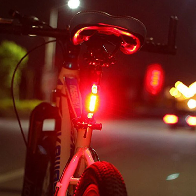 Clearance Bike Bicycle light Rechargeable LED Taillight USB Rear Tail Safety Warning Cycling light Portable Flash Light Super Bright 6