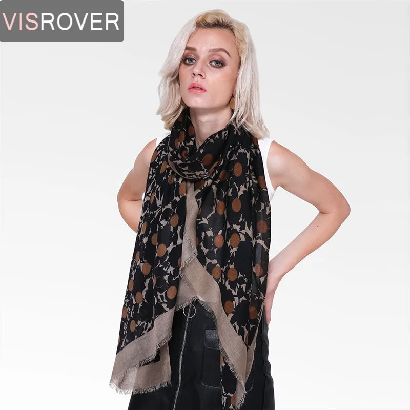 VISROVER 2018 Женский Бренд Viscosa модный шарф в горошек с принтом мягкий пашминовый
