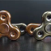 Происхождения Ретро латунь красная медь, Металл ручной Спиннер для повседневного использования Tri-Spinner Для СДВГ снятие стресса натуральное окисление издание Непоседа игрушка