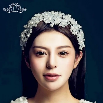 

Women Headbands Imitation Pearl Hair Jewelry Bridal Hair Accessories Wedding Jewellery Handmade Hairpins Hair