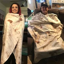Burrito Tortill 3D плюшевое одеяло с капюшоном для взрослых, молодых детей, теплое переносное Флисовое одеяло для дома, офиса, моющееся