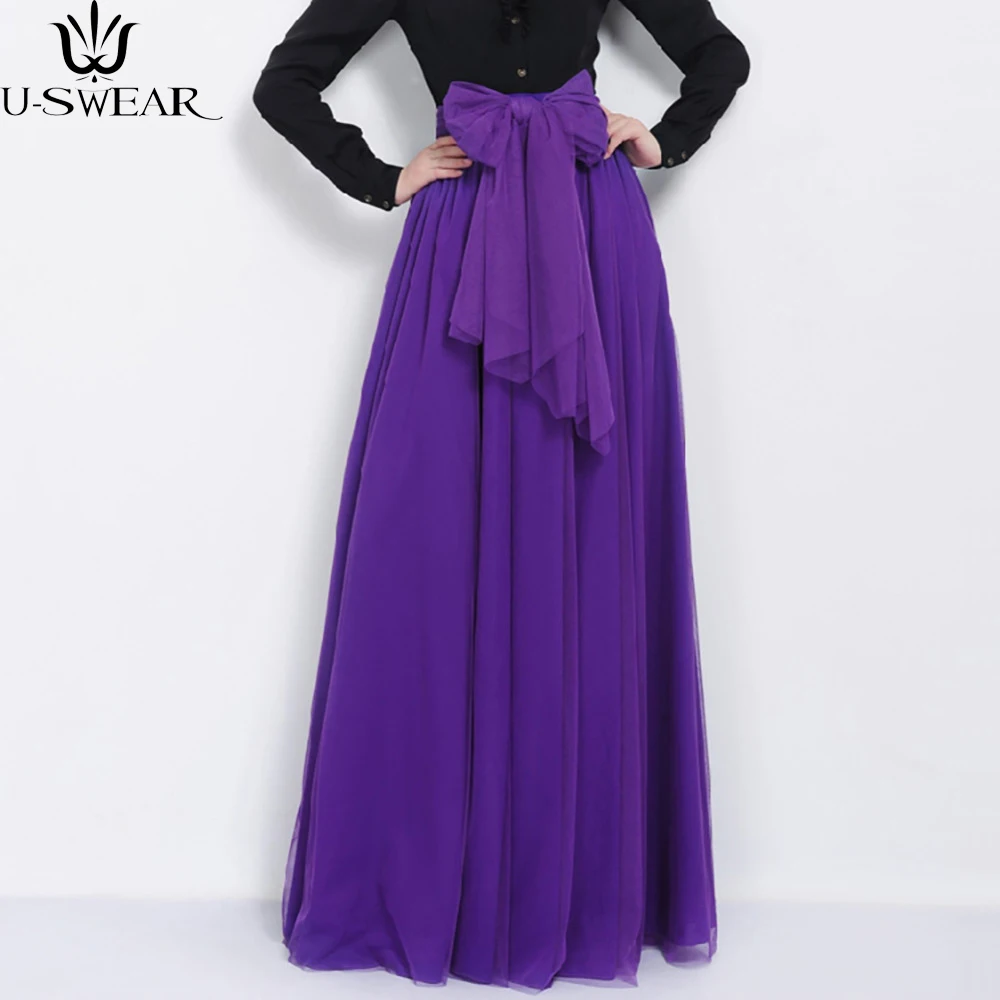 

Maxi Long Skirt Vestidos Lace Belt Soft Tulle Skirts Wedding Bridesmaid Tutu Skirt Ball Gown Plus Size Summer Long skirt Womens