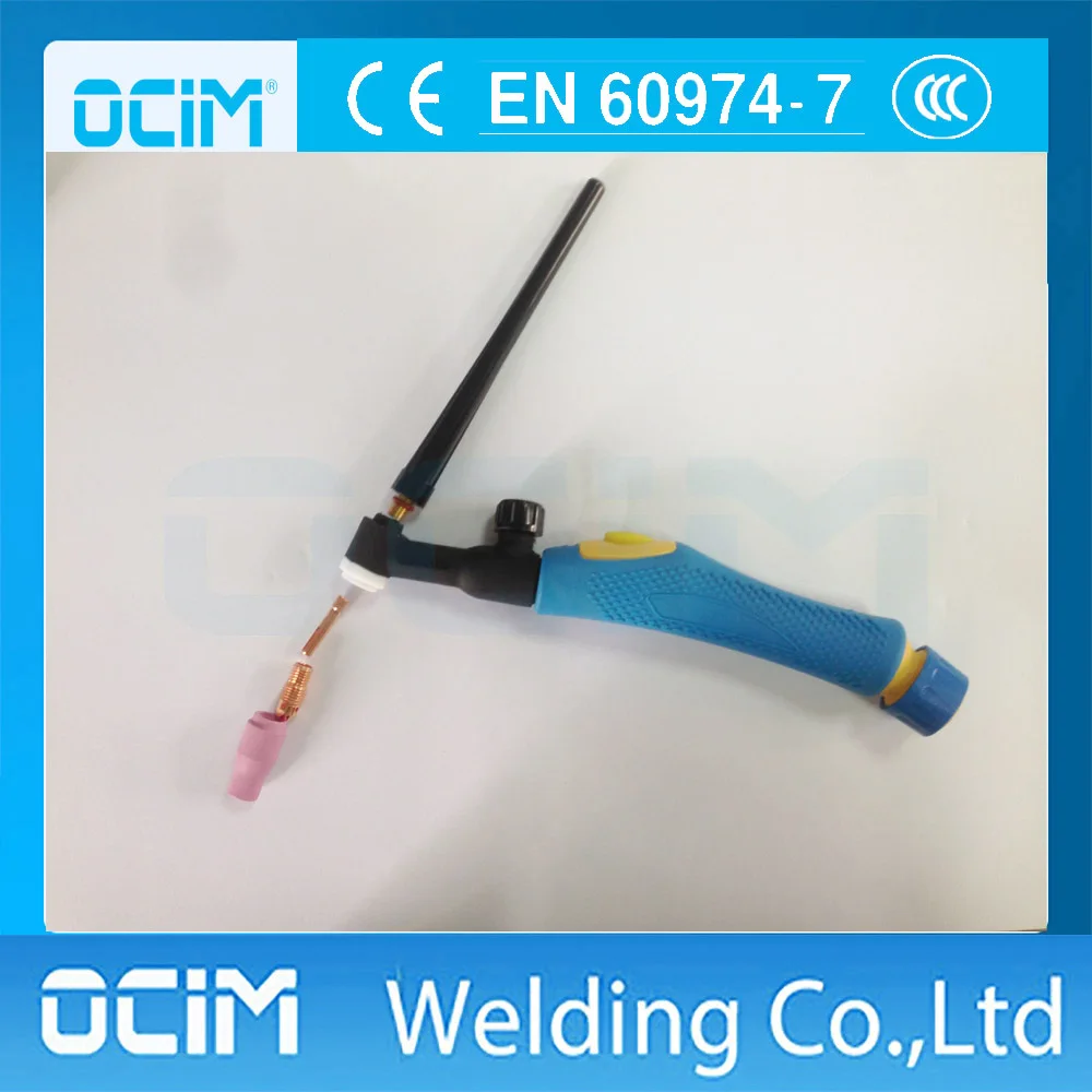 

WP9V SR-9V Tig Torch Body Valve Air Cooled Head Blue Handle 125AMP