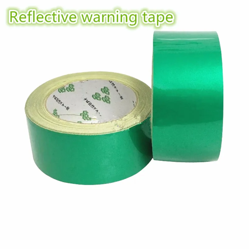 1 Roll of Green Reflective Warning Tape Luminous Fluor Zebra Logo Traffic Safety Alert Line