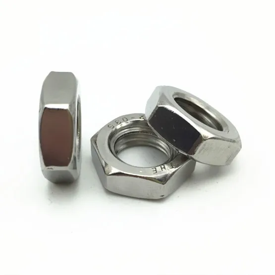 

M3/M4/M5/M6-M30 GB6172 DIN439 Hex Thin Nut Outer Hexagon Nuts Metric thread 304 Stainless Steel
