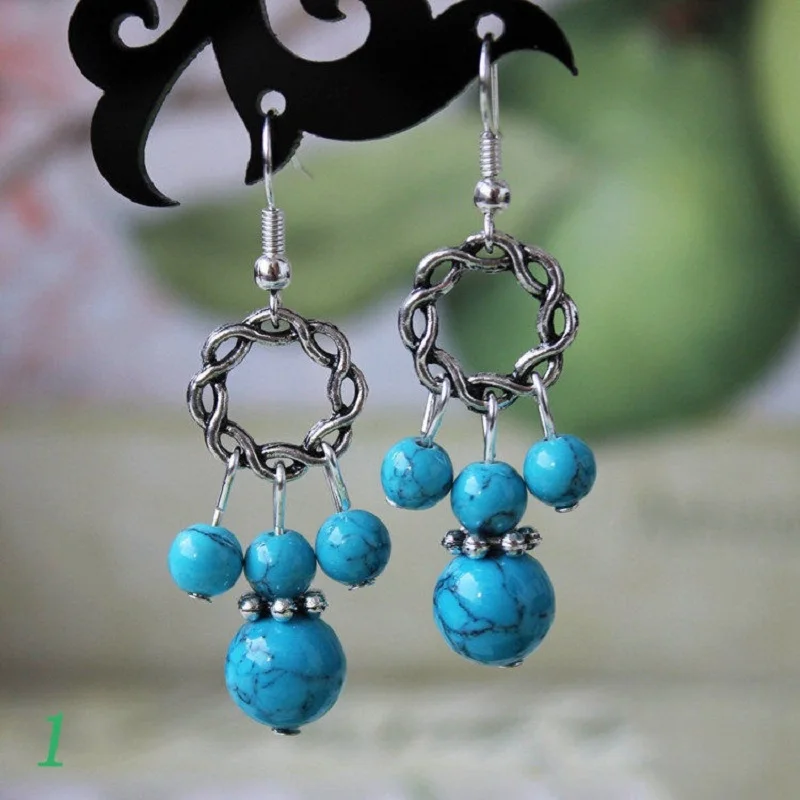 Женские серьги подвески с камнями 1 пара|beaded earrings|earrings forbeaded earrings for women |