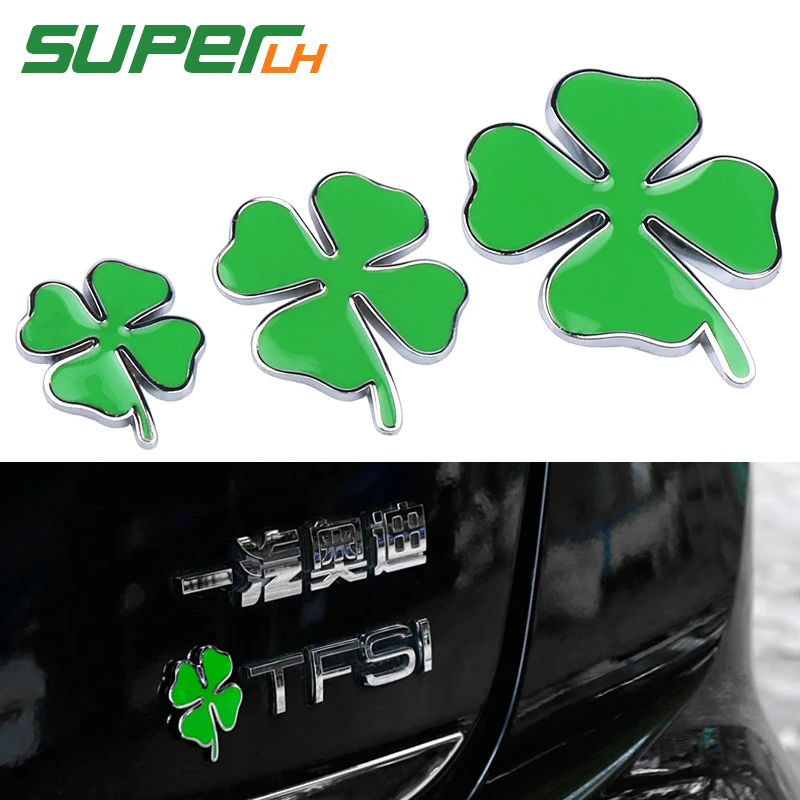 

1Pcs 3D Metal Quatrefoil Green Four Leaf Emblem Chrome Sticker Auto Accessories Badge Decal for Alfa Romeo GT Car Styling
