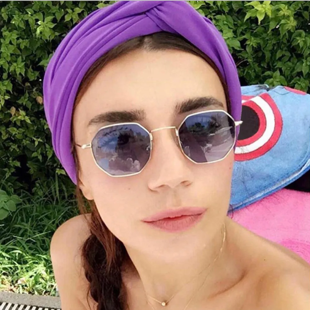 HOT 2017 Classic Hexagon Square Clear Sunglasses Women Fashion Brand Designer Men Vintage Metal Frame Mirror