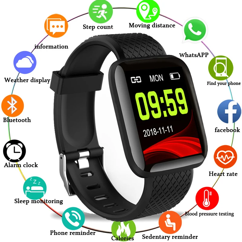 

Bluetooth Sport Smart Wristband Blood Pressure Heart Rate Monitor Smart Band Fitness Tracker Pedometer Band for Men Women