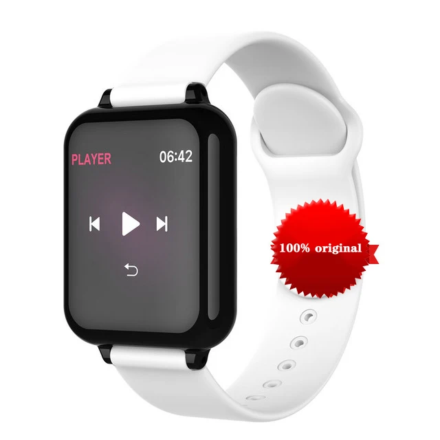 Мужские и женские Смарт-часы 1,3 ips монитор сердечного ритма кровяное давление для huawei samsung xiaomi phone Смарт-часы B57 IP67 водонепроницаемые - Цвет: white C