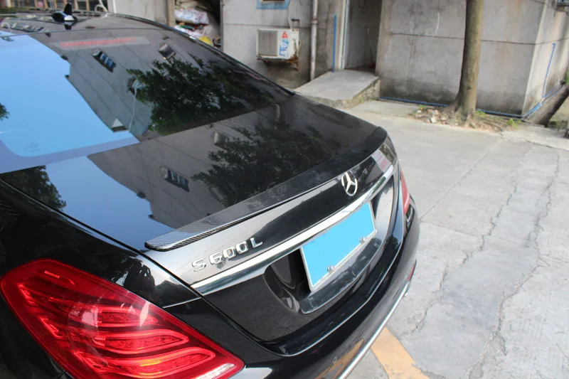 Для Mercedes-Benz S-Class W222 4-дверный седан заднее крыло S350 S400 S500 S600 S63- Высокое качество Спойлер из углеволокна