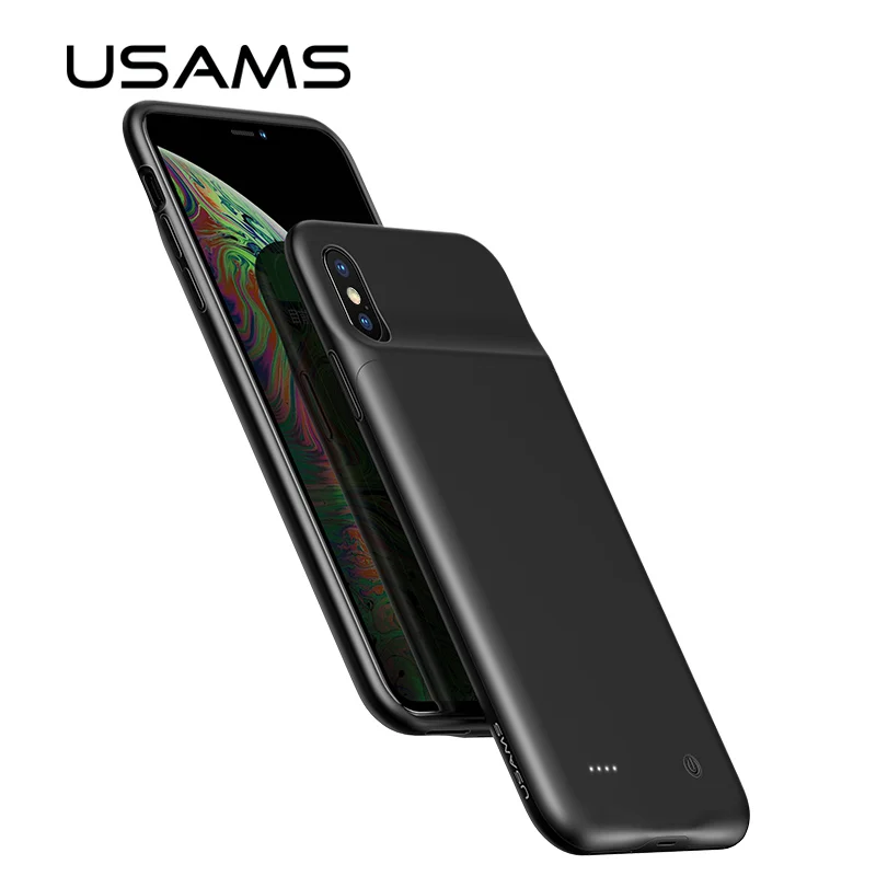 Kopen Batterij Oplader voor iphone XS Max case protector, USAMS Power Bank Case Voor iPhone XR X Portable Charging Case protector