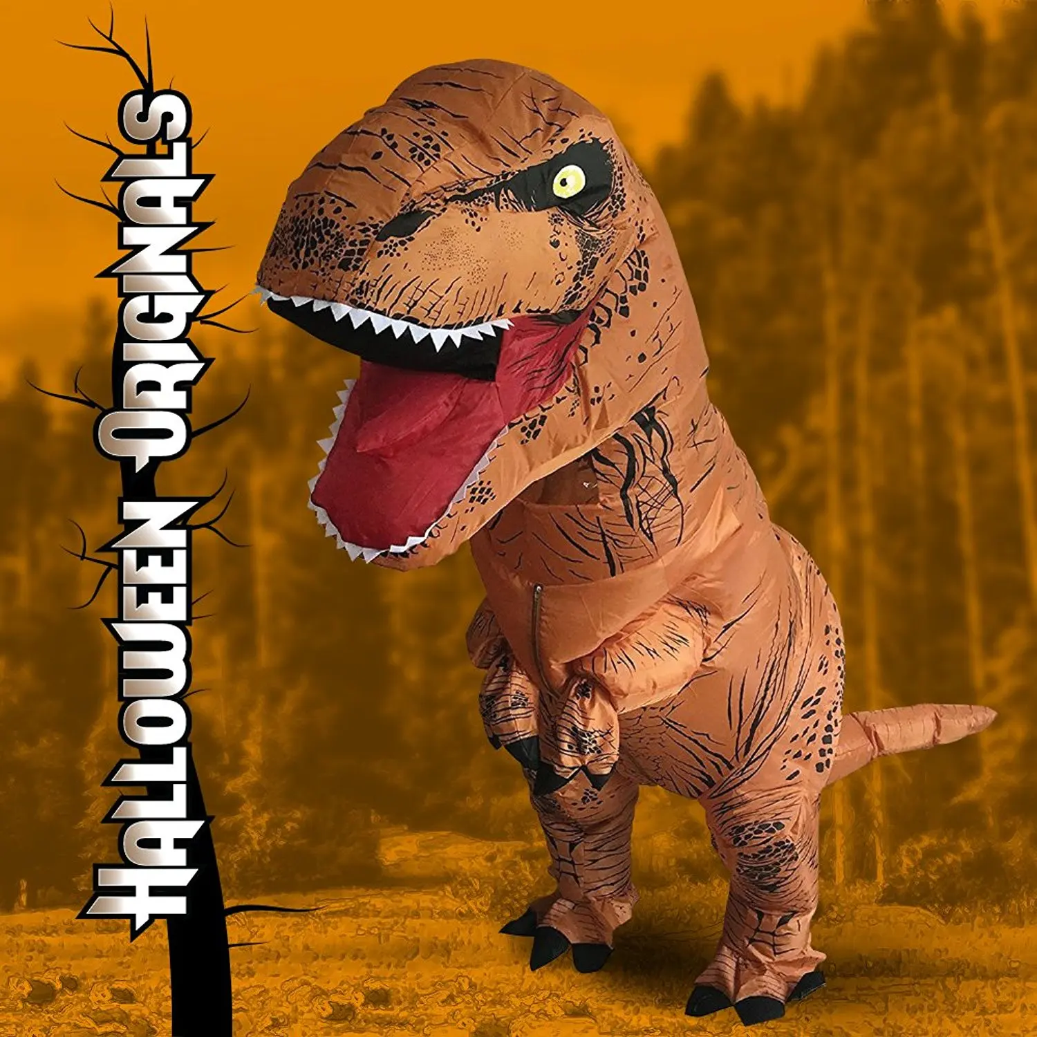 Взрослый T REX надувной костюм Хэллоуин косплей Парк Юрского периода комбинезон с