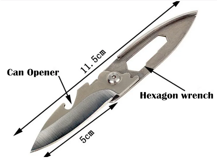 Наборы инструментов для выживания на открытом воздухе, небольшой портативный складной карманный нож, нож для ключей, инструмент для повседневного использования, серебристый и черный