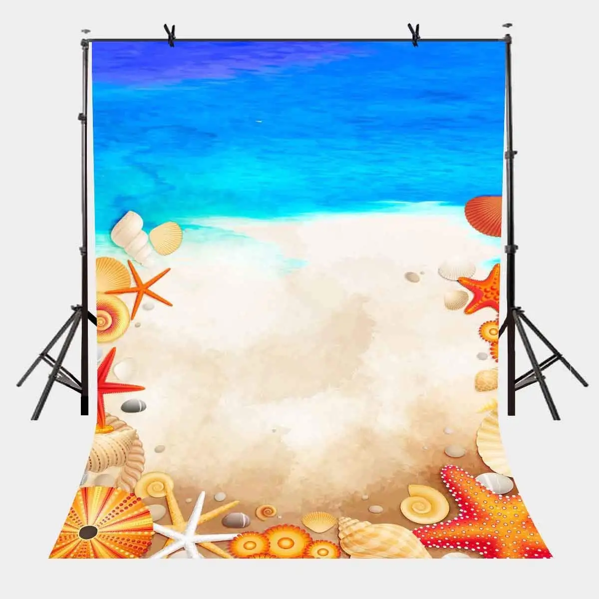 

5x7ft Blue Ocean Backdrop Blue Ocean and Marine Life Photographic Background and Studio Photography Backdrop Props