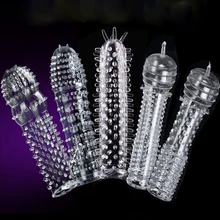 5 models Penis Sleeves Ring Delay Enlargement Soft Condoms,Sex toys for men,sex product for male 1PCS