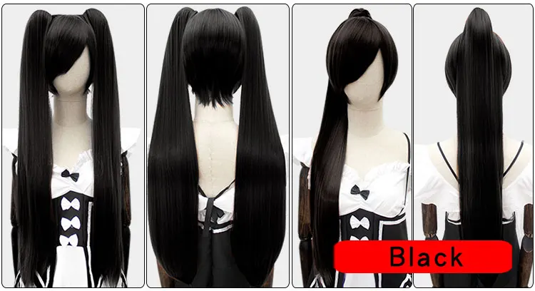 Hsiu 80cm Long Staight Ponytail Clip Cosplay Wig High Temperature Fiber Synthetic Wigs Anime Party 14 Color -Zentai shop online