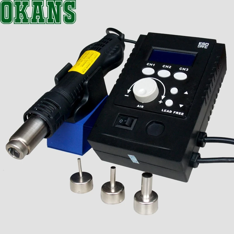 220V Portable BGA Rework Solder Station Hot Air Blower Heat Gun 8858A