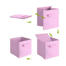 Simple Storage Box Bag Non-Woven Fabric Folding Case For Bra Underwear Toy Snacks Sundries Organizer for Cloth Print Storage
