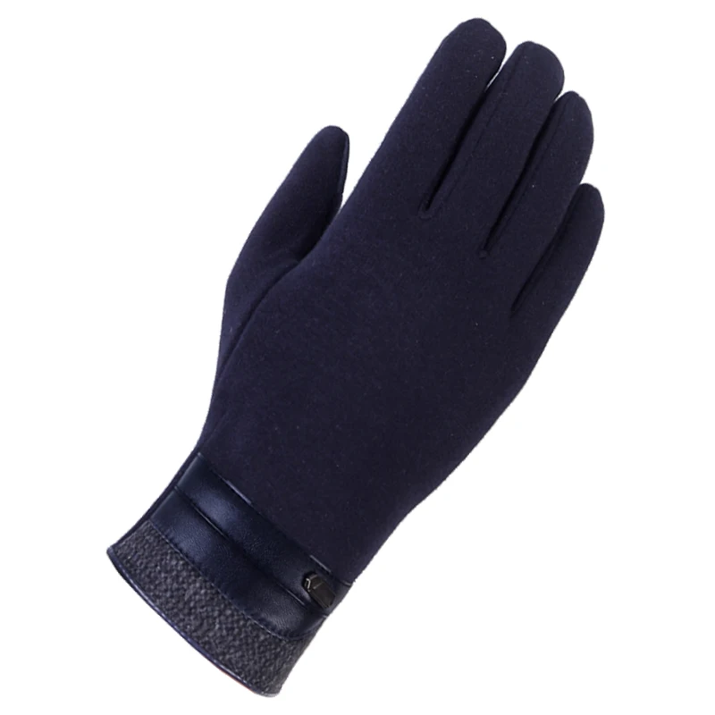 1 пара мужские теплые тактильные перчатки для телефонного экрана осень-зима C-темно-синий