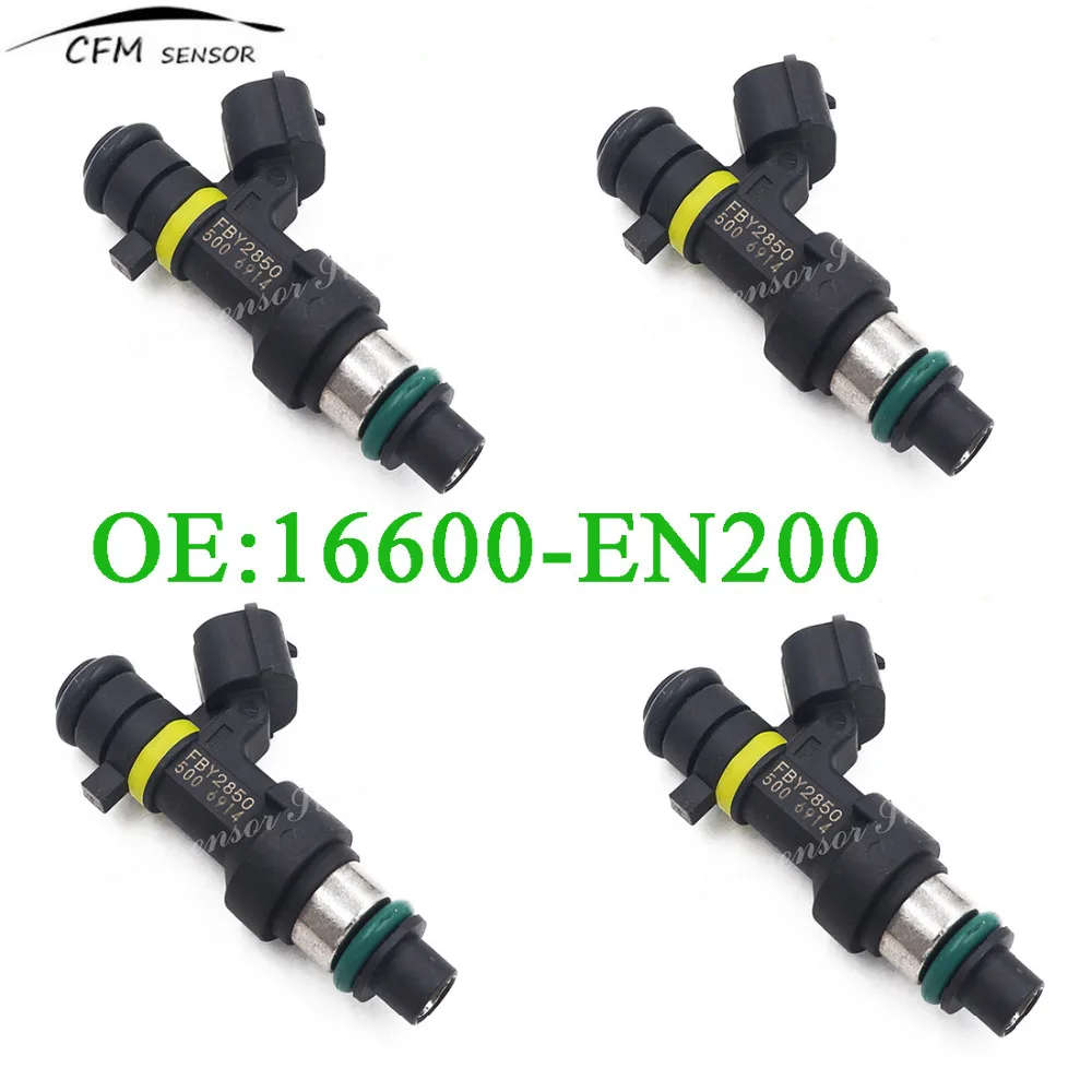 

4pcs New Brand 16600-EN200 Fuel Injector For Nissan NV Sentra 2.0L Cube Versa 1.8L FBY2850