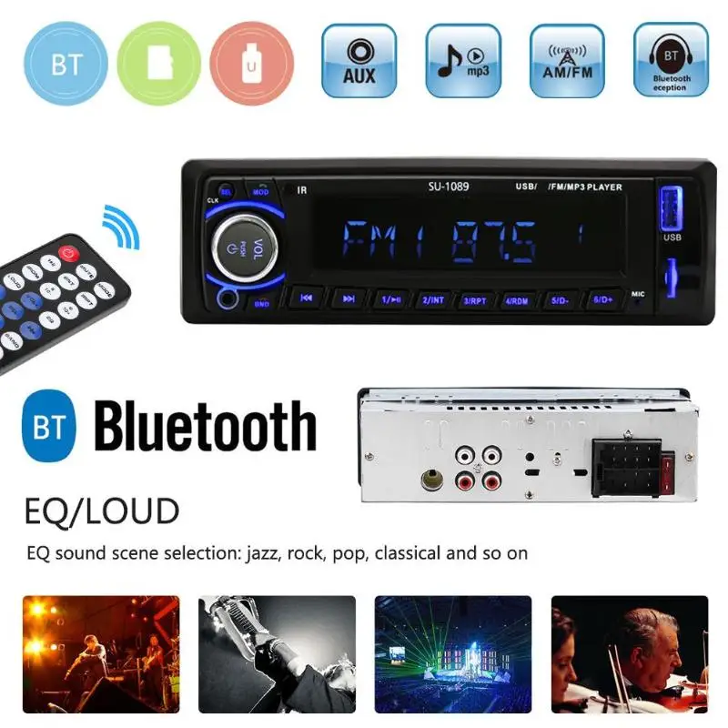 Car Stereo MP3 Player LCD Screen Digital Bluetooth Car Stereo In Dash