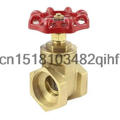 Фитинг трубы золотой тон твердая латунь красный сцепление задвижка 1 1/" PT