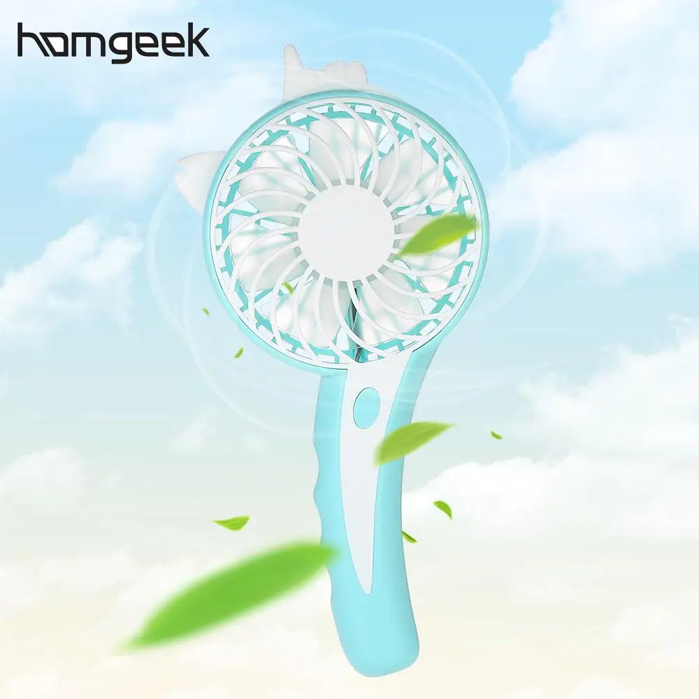 

Homgeek Handheld Fan Portable Rechargeable Mini Fan USB DC5V Cooling Air Conditioner with 3 Adjustable Air Speed for Office Home
