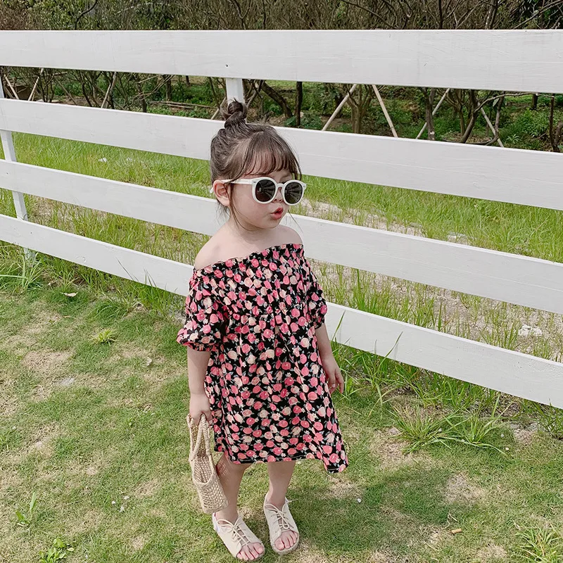 

Summer fashion floral holiday dresses for MOM and daughter Family Matching clothes baby girls cotton casual dress