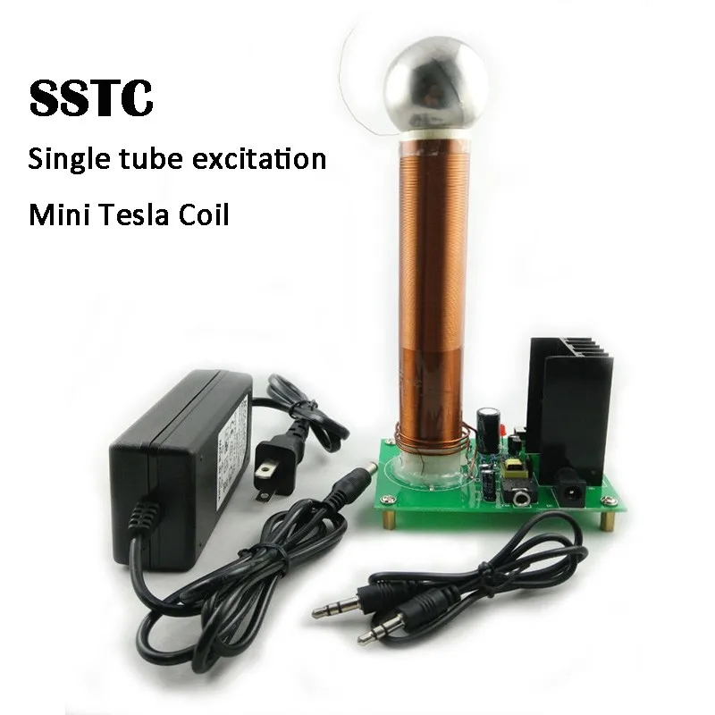 Bobina de Tesla Bobina de Teste de Transmissão sem Fio de Música Mini Altifalante Falante Plasma Tesla Sstc Arc 2 Tesla tesla SSTC bobina De Teste De Transmissão Sem Fio de música