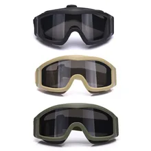 Tactical Camping Cycling Protective S67 Goggles Glassess Eyewear Eye Protective Dustproof with 3 Lens for CS Game Airsoft Safety