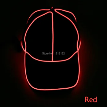

Party Supplies Fashion 10 Colors Choice Glow Baseball Hats LED Caps Powered by DC-3V DJ Bar Wedding Decor Free shipping