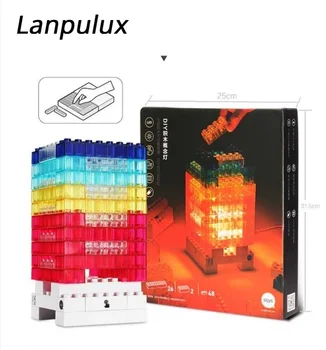 

Lanpulux Colorful Building Blocks LED Toy DIY Children Intellectual Development Game Light Fixtures Soft Luminaria Creative Gift