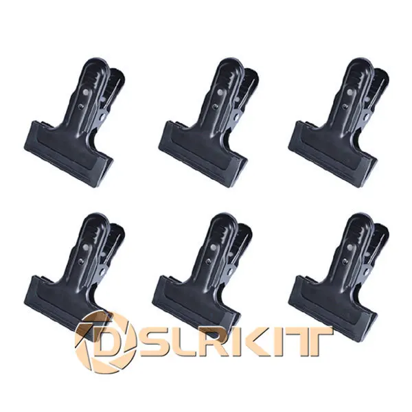 

6pcs Big Photography Studio Background Backdrop Clamp Clip Black set