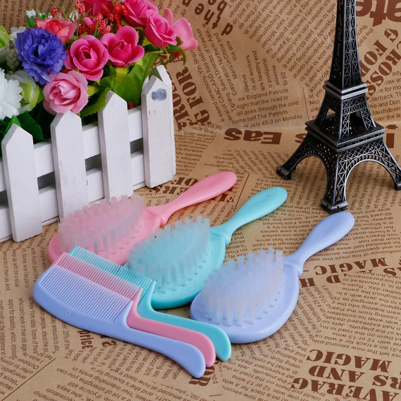 

Soft Safety Baby Hair Brush Infant Babies Comb Gentle Shower Design Pack Kit