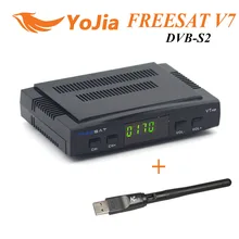 Original DVB-S2 Receptor de TV Por Satélite Freesat V7 + 1 unid Wifi soporte Youtube Youporn Cccamd Newcamd Biss Clave PowerVu Set Top caja