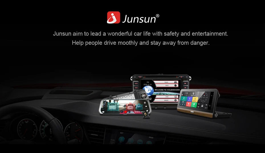 Junsun A7880 2 в 1 Автомобильный видеорегистратор gps Speedcam LDWS Super HD 1296P ночного видения авто регистратор видео регистратор видеорегистратор камера