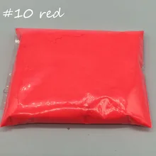 10 г красный цвет флуоресцентный порошок фосфорный пигмент для краски, неоновая пудра лак для ногтей, для макияжа, 14 цветов на выбор