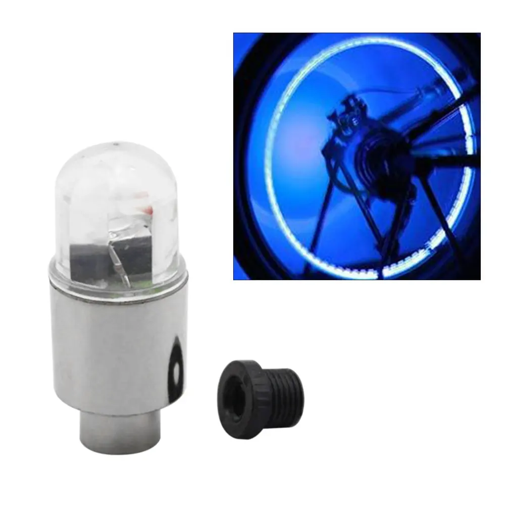 2pcs Bike LED wheel lights Tire Tyre Valve Cap Neon Cycling Bicycle