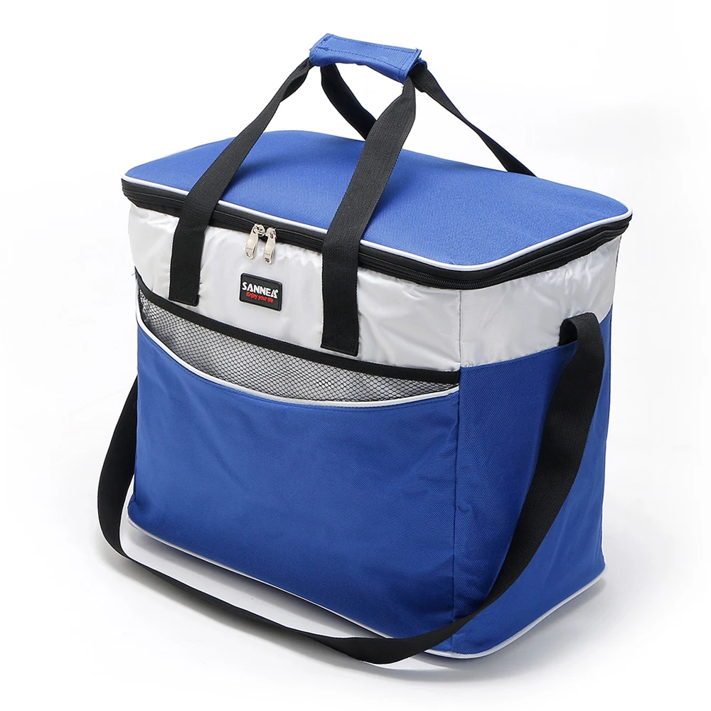 Lixada 34L уличная изолированная сумка-холодильник, сумка-тоут для обеда, Термосумка-холодильник для кемпинга, барбекю, пикника, еды, свежесть, изолированная сумка-холодильник - Цвет: Синий