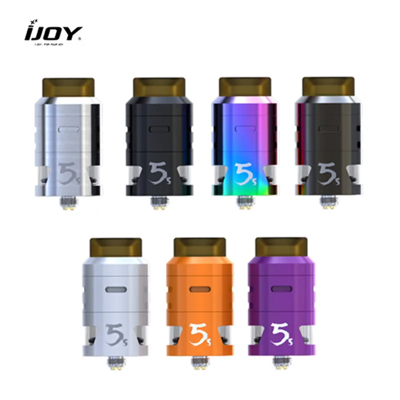 

Original Ijoy RDTA 5S Atomizer 24mm Diameter 2.6ml Tank Top Fill Aiflow For E-cig IJOY Captain PD270 Mod VS Ijoy RDTA 5 Tank