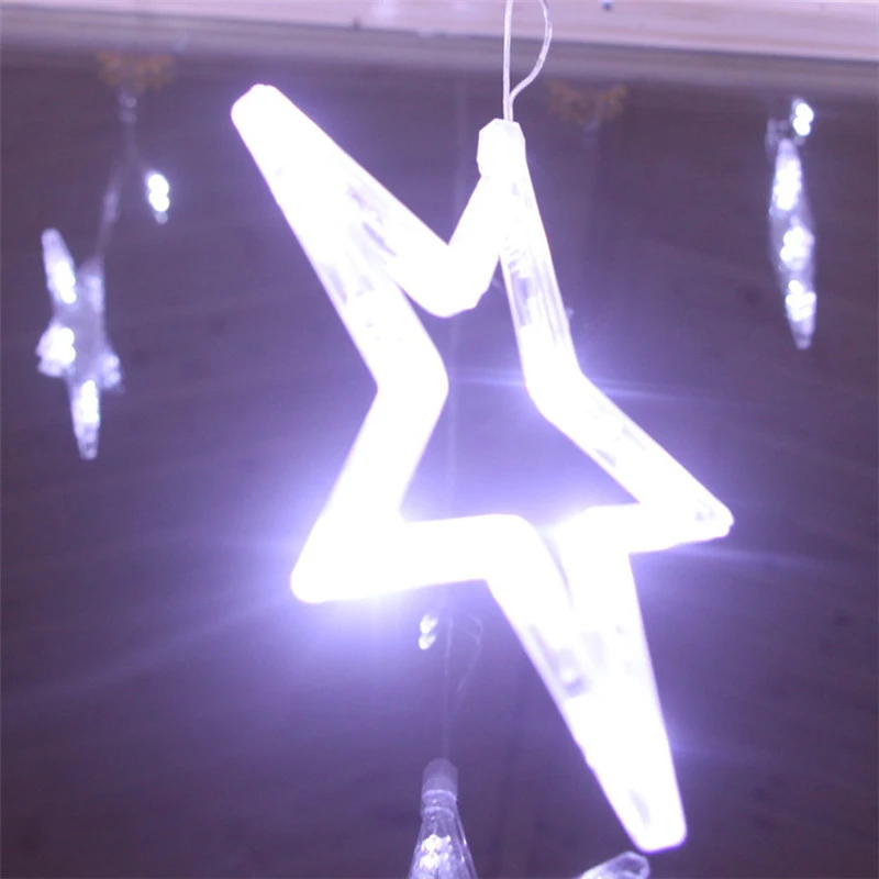 Pentagram curtain string light (8)