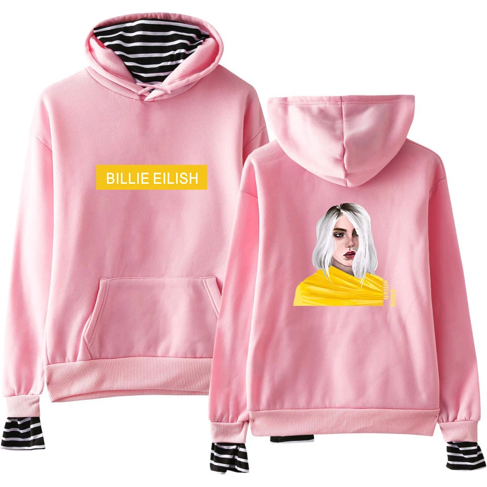 

BILIE EILISH print Fashion Street hip hop Fake 2 Pieces Hoodies Sweatshirt comfortable cool casual Basic Hipster Popular kpop