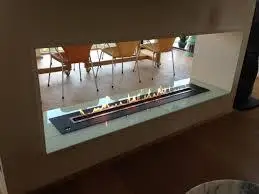 

24 inch intellgent smart silver automatic remote control metal fireplace